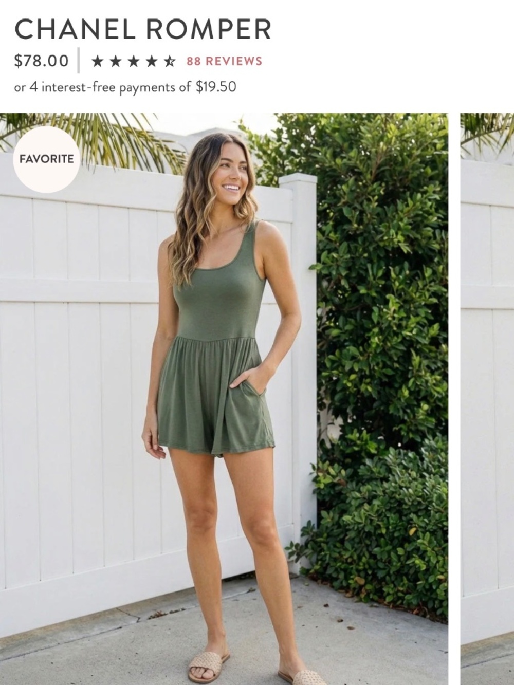 Sozy Chanel Romper Desert Green L